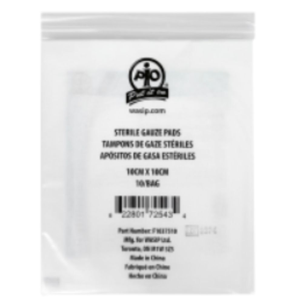 Gauze Pads, 10 x 10cm- 10/ Bag