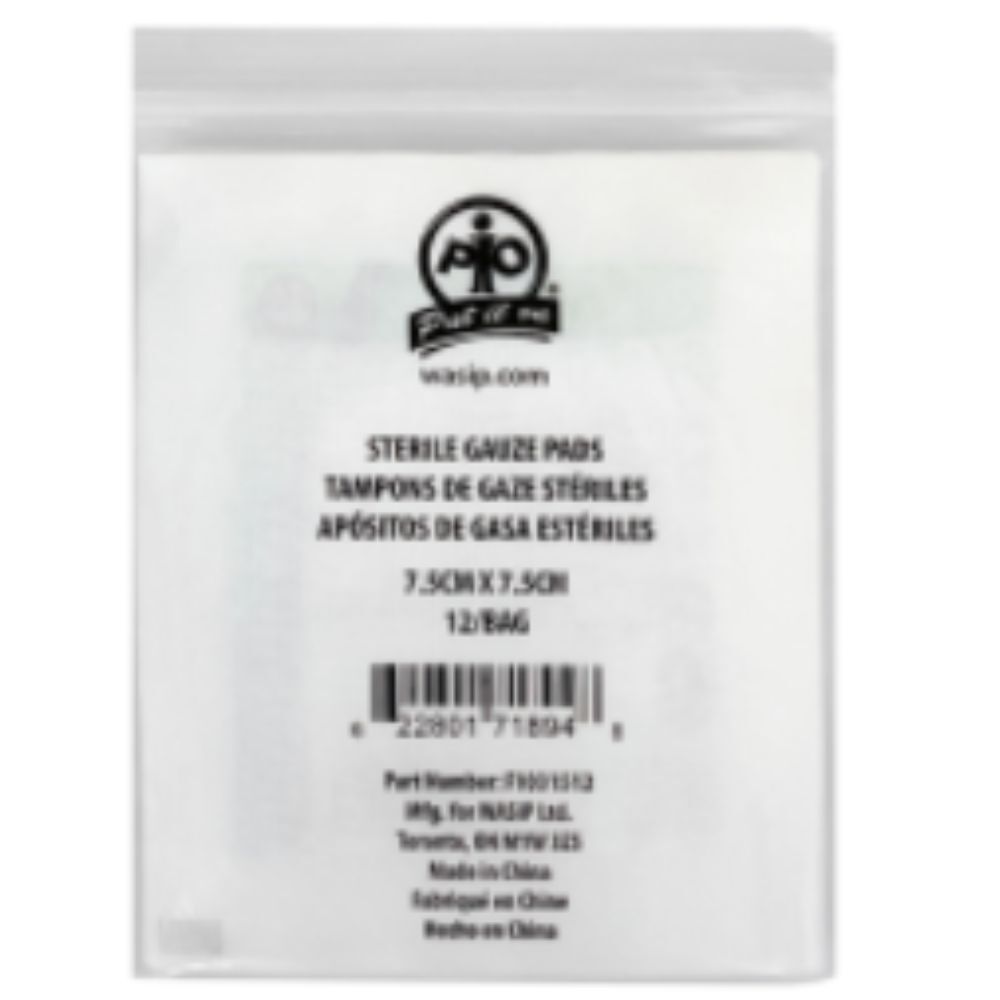 Gauze Pads, 7.5 x 7.5 cm- 12 / Bag