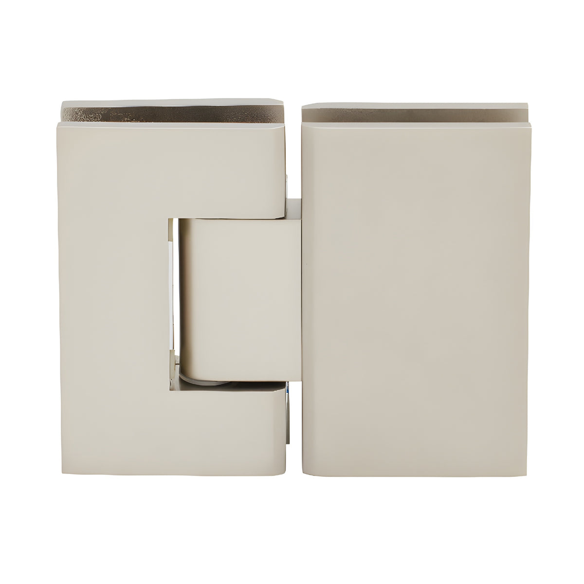 CRL Satin Nickel Geneva 180 Series 180 Degree Glass-to-Glass Standard Hinge