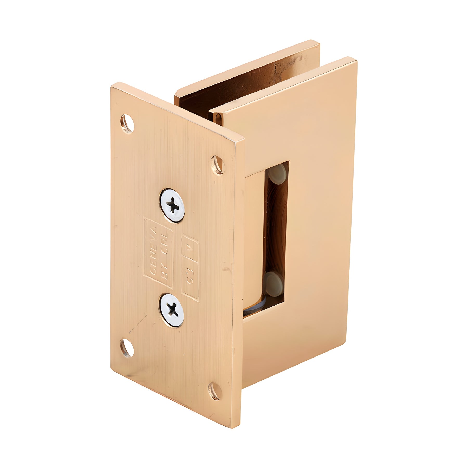 CRL Gold Plated Geneva 037 Series Wall Mount Full Back Plate Standard Hinge