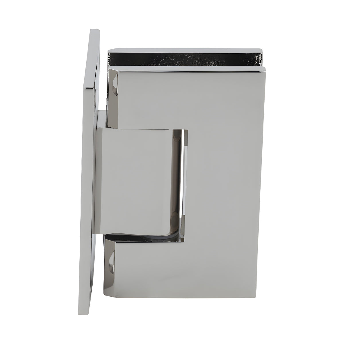 CRL Polished Nickel Geneva 537 Series Wall Mount Full Back Plate Standard Hinge With 5 Degree Offset
