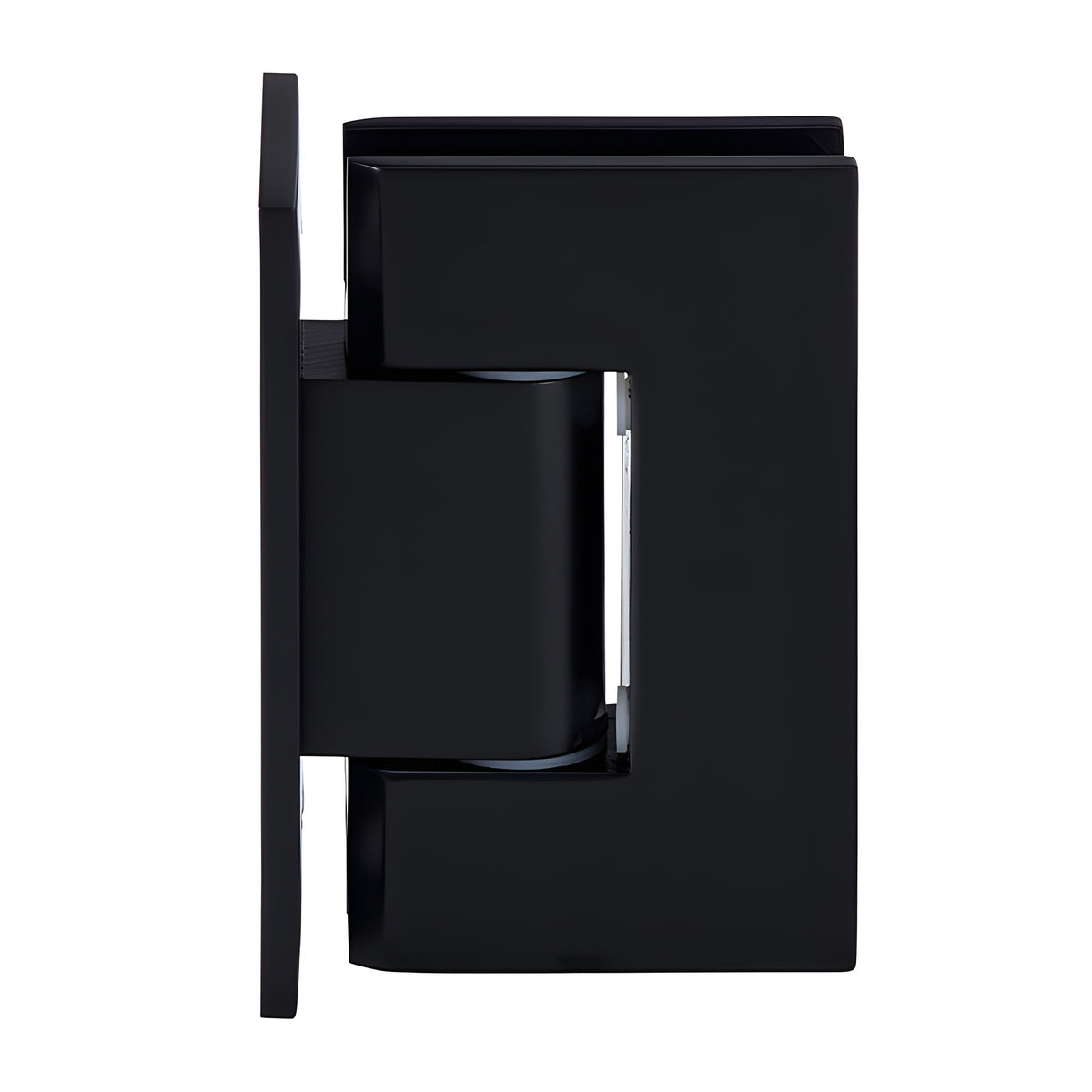 CRL Matte Black Geneva 337 Series Adjustable Wall Mount Full Back Plate Hinge