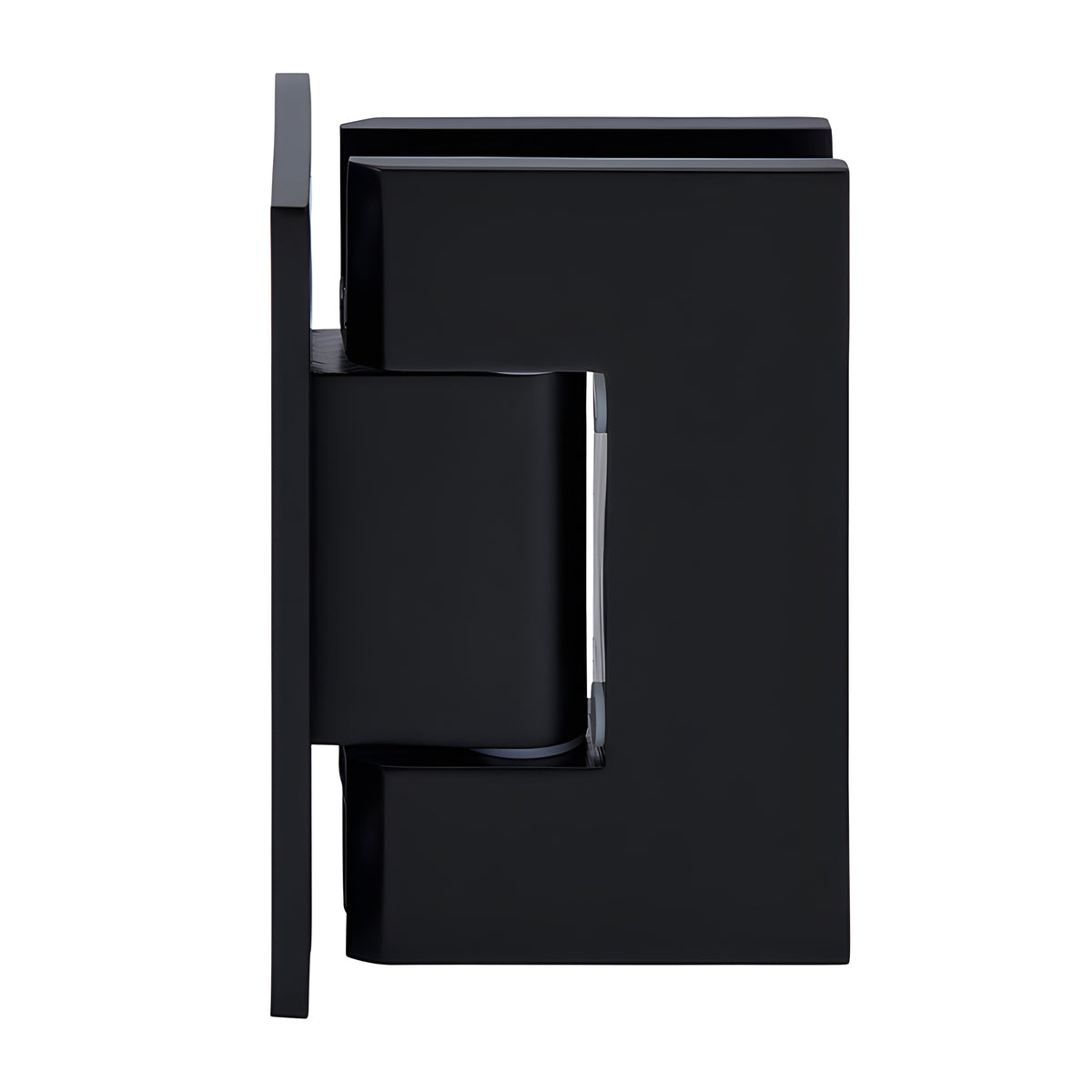 CRL Matte Black Geneva 537 Series Wall Mount Full Back Plate Standard Hinge With 5 Degree Offset