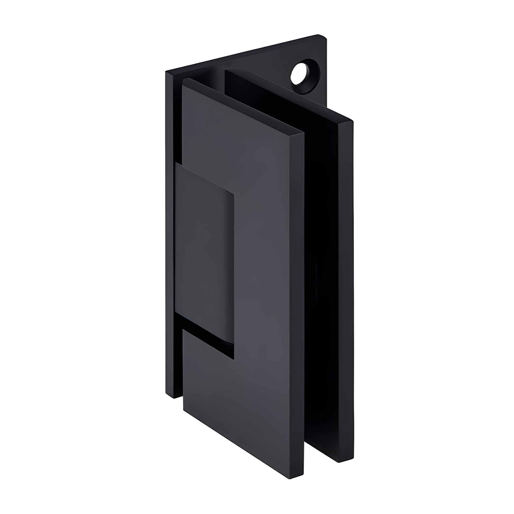 CRL Matte Black Geneva Series Wall Mount Offset Back Plate Hinge
