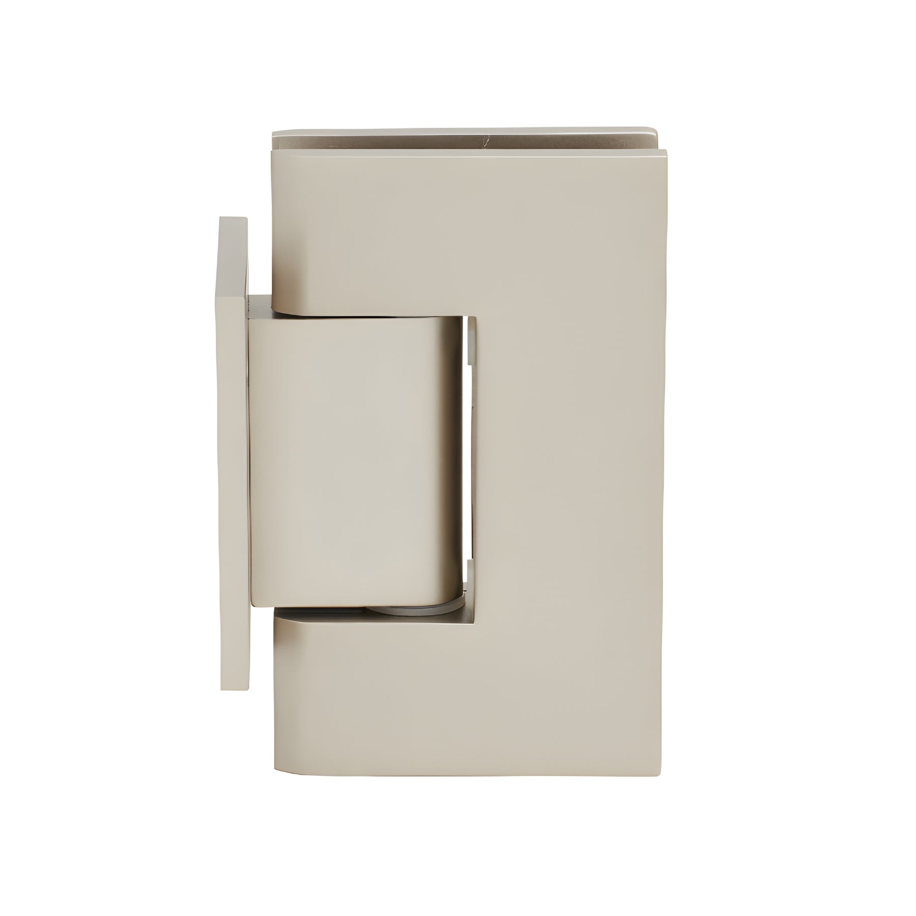 CRL Satin Nickel Geneva 074 Series Wall Mount Short Back Plate Hinge