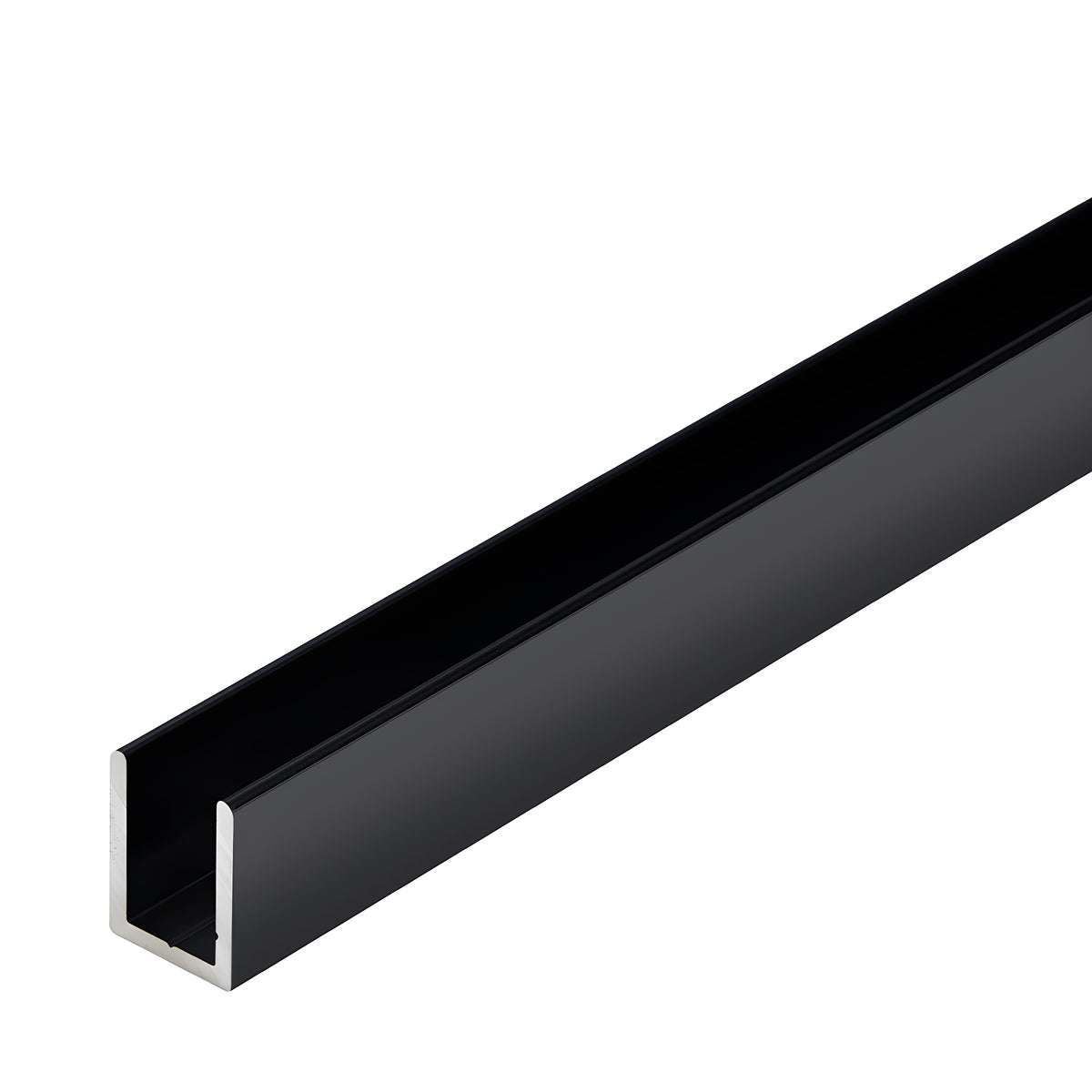 CRL Black 3/8" Fixed Panel Shower Door Deep U-Channel - 95"