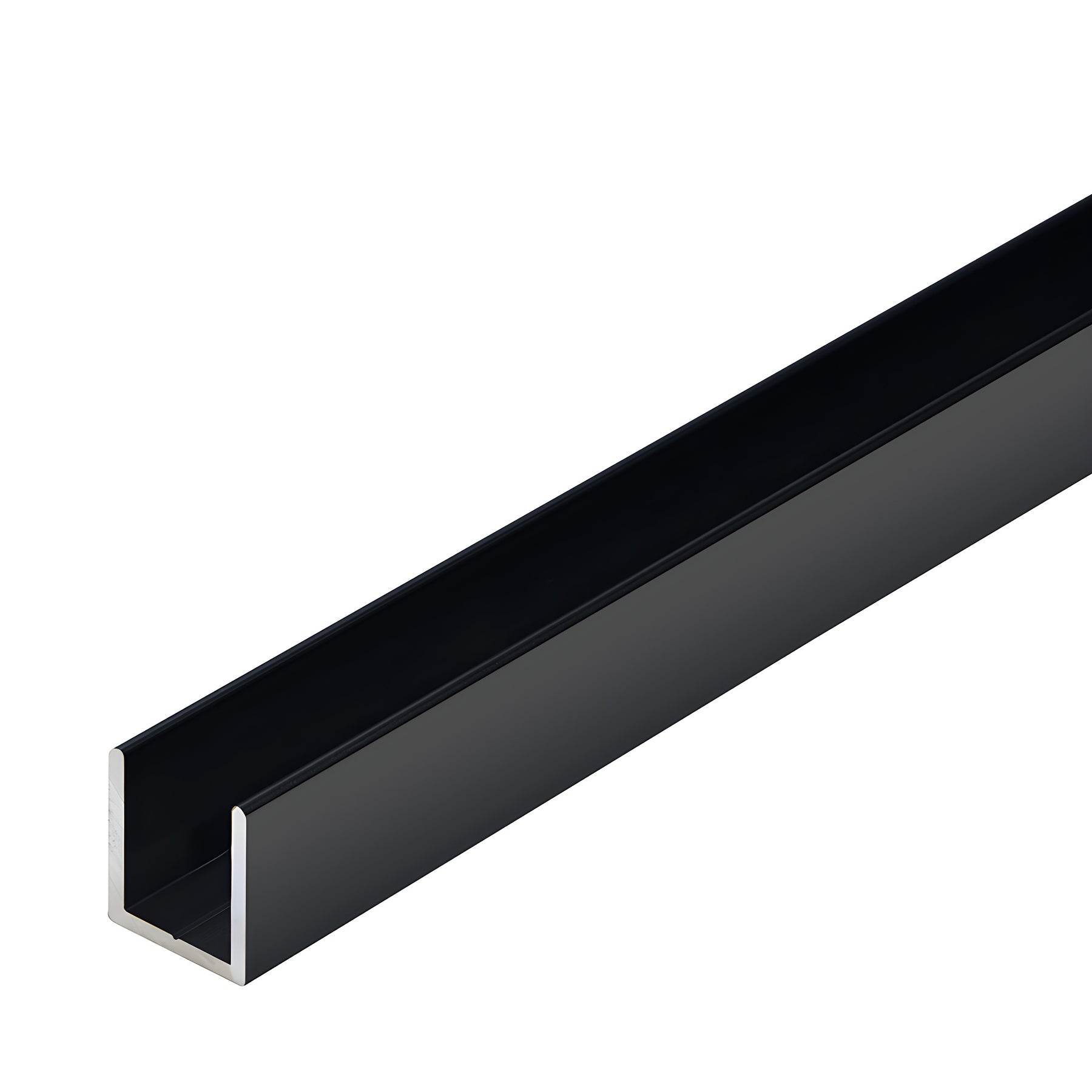 CRL Black 1/2" Fixed Panel Shower Door Deep U-Channel - 95"