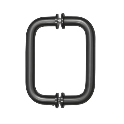 CRL Black 6" Tubular Back-to-Back 3/4" Diameter Shower Door Pull Handles