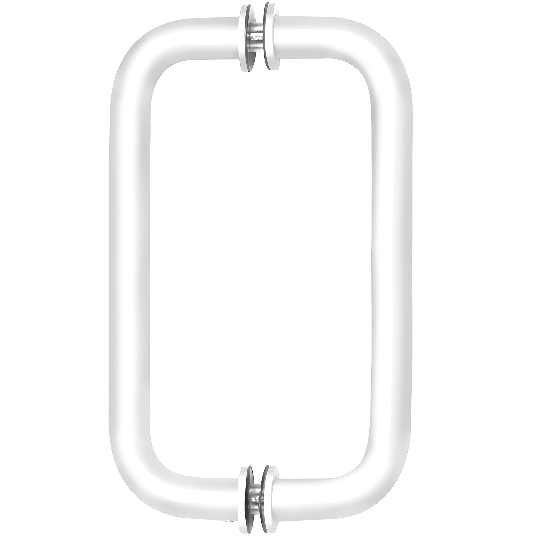 CRL White 8" BM Series Tubular Back-to-Back Pull Handle