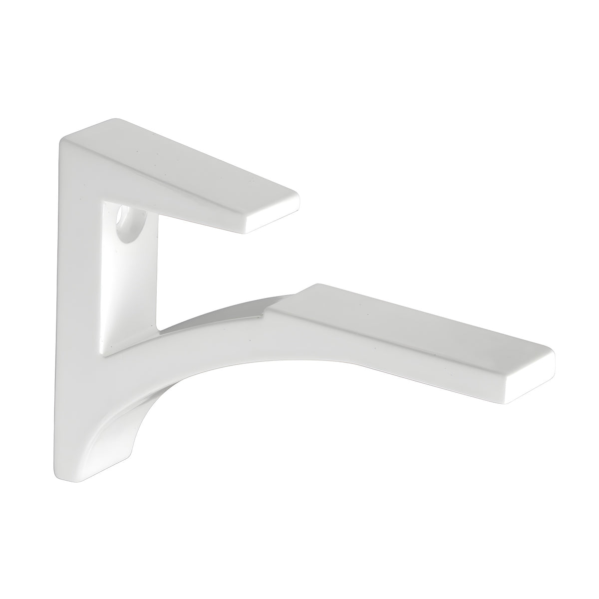CRL White - Aluminum Shelf Bracket for 3/8" to 1/2" Glass