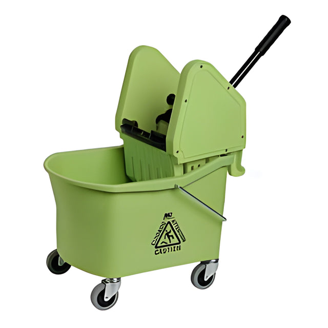 Grizzly Mop Bucket with Down Press Wringer, Green, 32 Quart