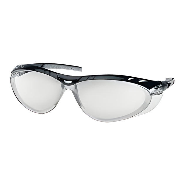 Groove Safety Glasses, Black Frame, Clear Lens – 12 Pairs/Box