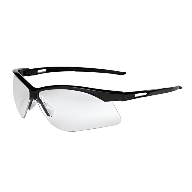 Groove Safety Glasses, Black Frame, Clear Lens – 12 Pairs/Box