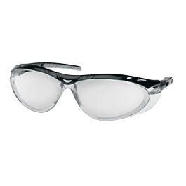 Groove Safety Glasses, Black Frame, Clear Lens- Sold by Box of 12 Pairs