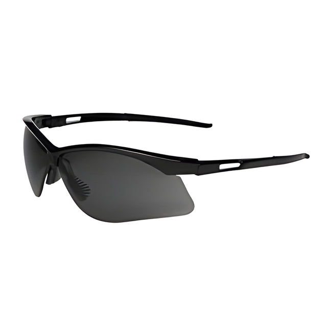 Groove Safety Glasses, Black Frame, Grey Lens – 12 Pairs/Box