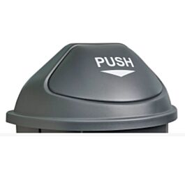 Half Round Garbage Container Lid, Grey, 21 Gal.- 1 Ea