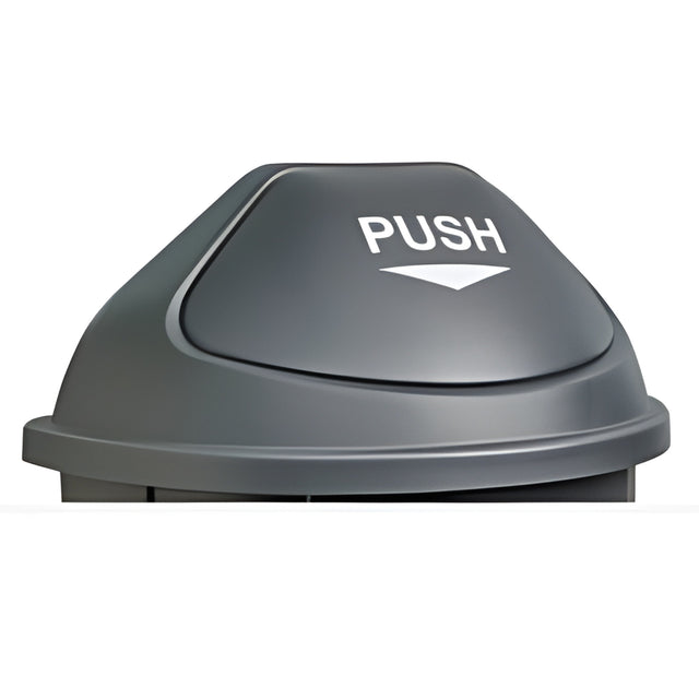 Half Round Garbage Container Lid, Grey, 21 Gal.- 1 Ea, 21 Gallon