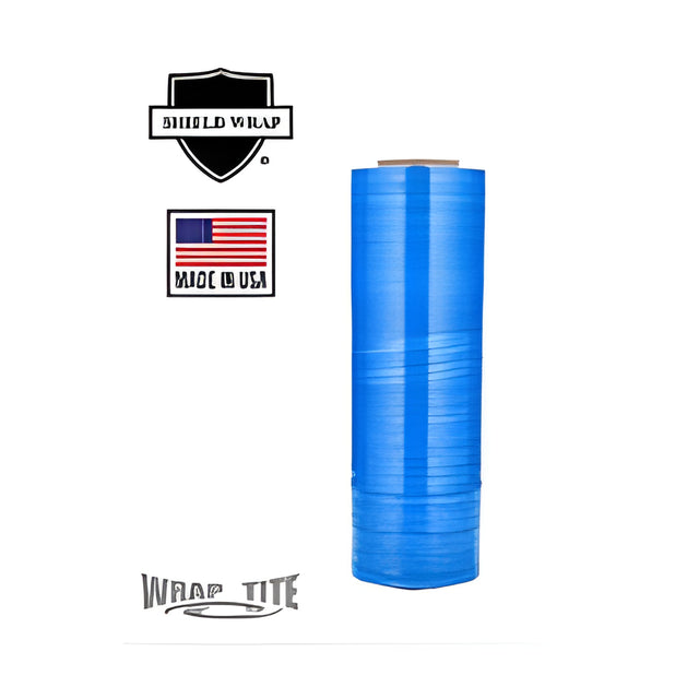 Hand Pallet Wrap, Hi-Performance, Blue, 47 Guage, 18" x 1500' – 4/Case