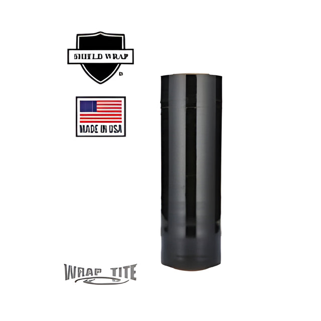 Hand Pallet Wrap, Hi-Performance, Dark Black, 47 Guage, 18" x 1500' – 4/Case
