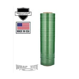 Hand Pallet Wrap, Hi-Performance, Green, 47 Guage, 18" x 1500'-4/Case,