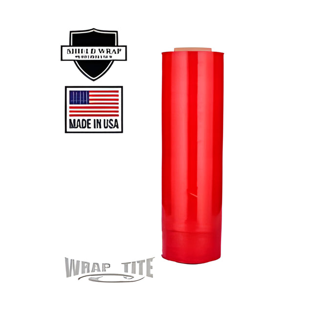 Hand Pallet Wrap, Hi-Performance, Red, 47 Guage, 18" x 1500' – 4/Case