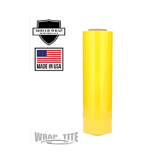 Hand Pallet Wrap, Hi-Performance, Yellow, 47 Guage, 18" x 1500' – 4/Case