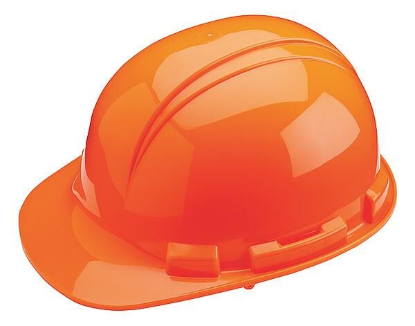 Hard Hat, CSA Type 1, Class E, Ratchet Suspension, Orange- 1 Ea