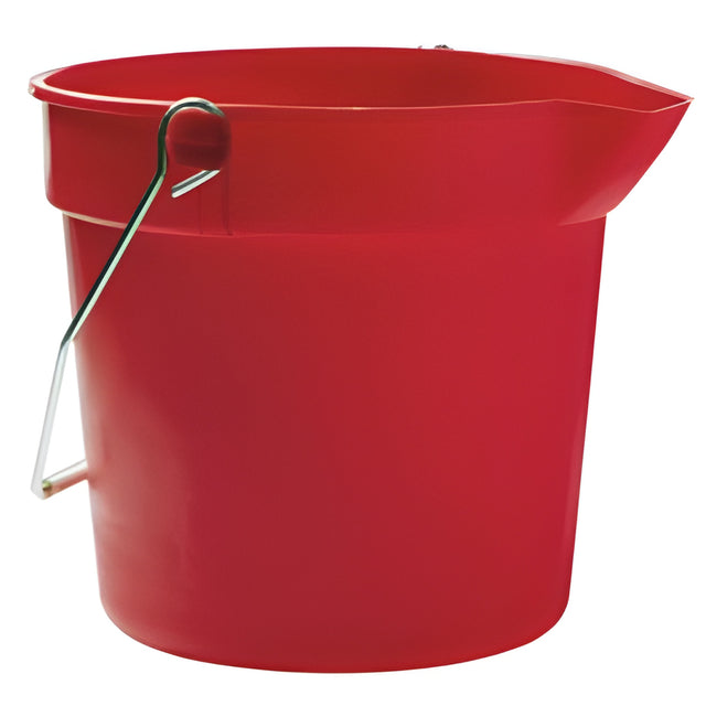Heavy Duty Pail, 10 Quart, Red – 12/Case