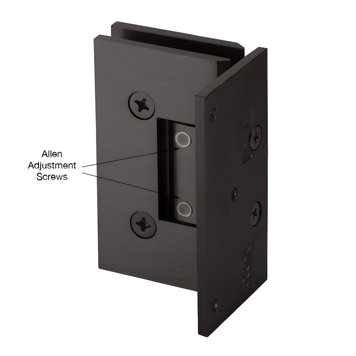 CRL Oil Rubbed Bronze Vienna Adjustable Wall Mount Offset Back Plate Hinge