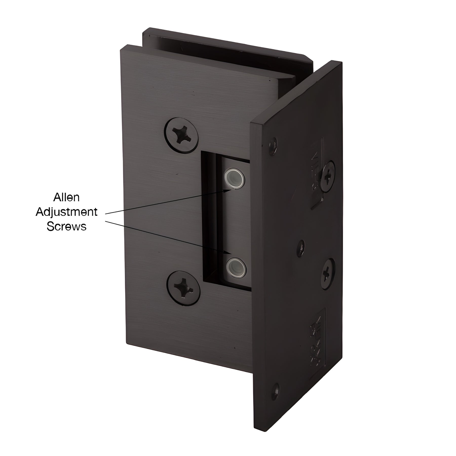 CRL Oil Rubbed Bronze Vienna Adjustable Wall Mount Offset Back Plate Hinge