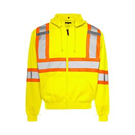 Hoodie with Detachable Hood 4" RT, Yellow, Large- 1 Each