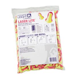 Howard Leight Laser Lite Single-Use Earplugs, Bulk - 200 Pairs / Polybag