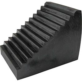 Industrial Duty Rubber Wheel Chock, 6.5"W x 9.5"H x 7.5"D -1 Ea