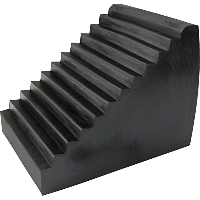 Industrial Duty Rubber Wheel Chock, 6.5"W x 9.5"H x 7.5"D – 1 Ea