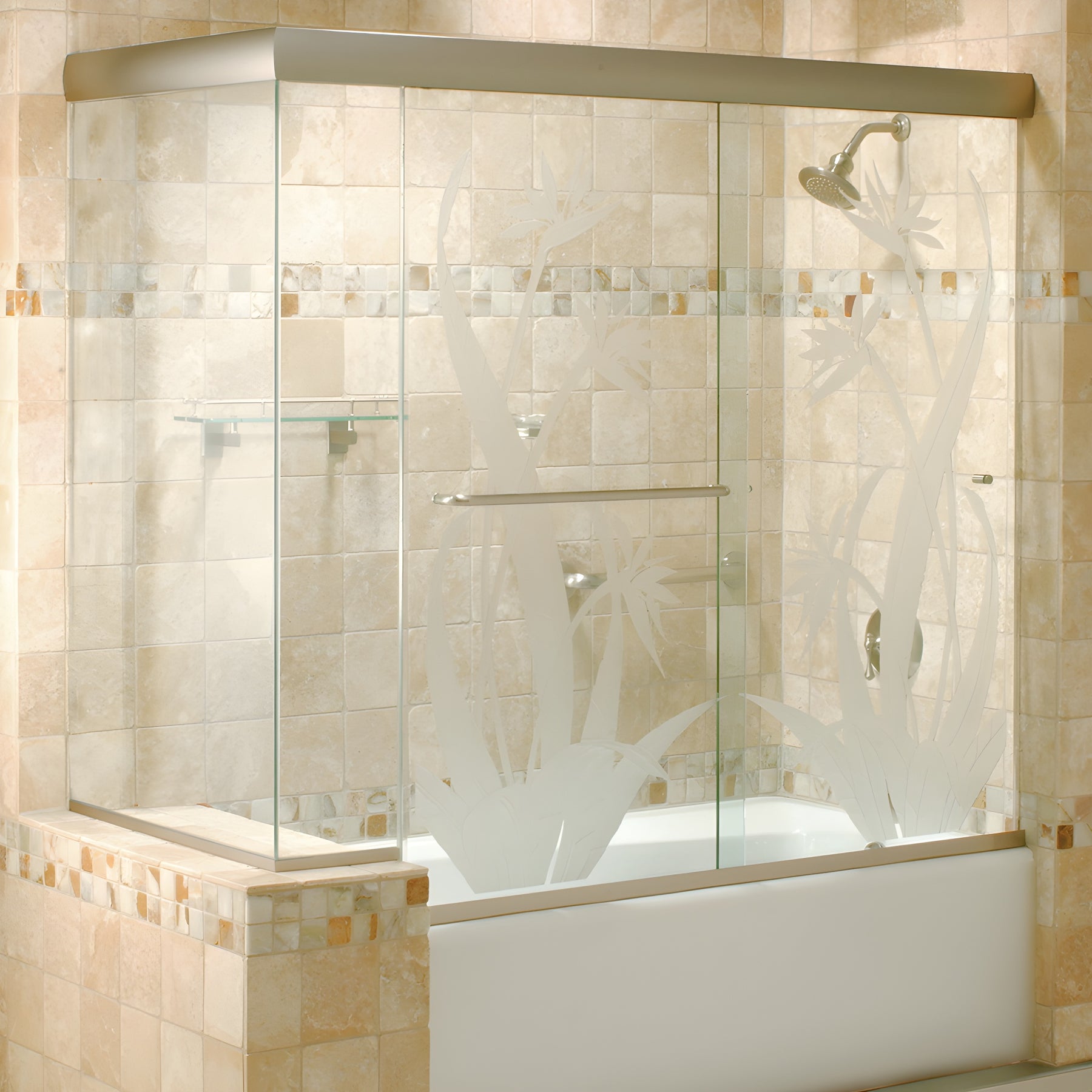 CRL Brushed Nickel 60" x 60" Cottage CK Series Sliding Shower Door Kit with Clear Jambs for 3/8" Glass