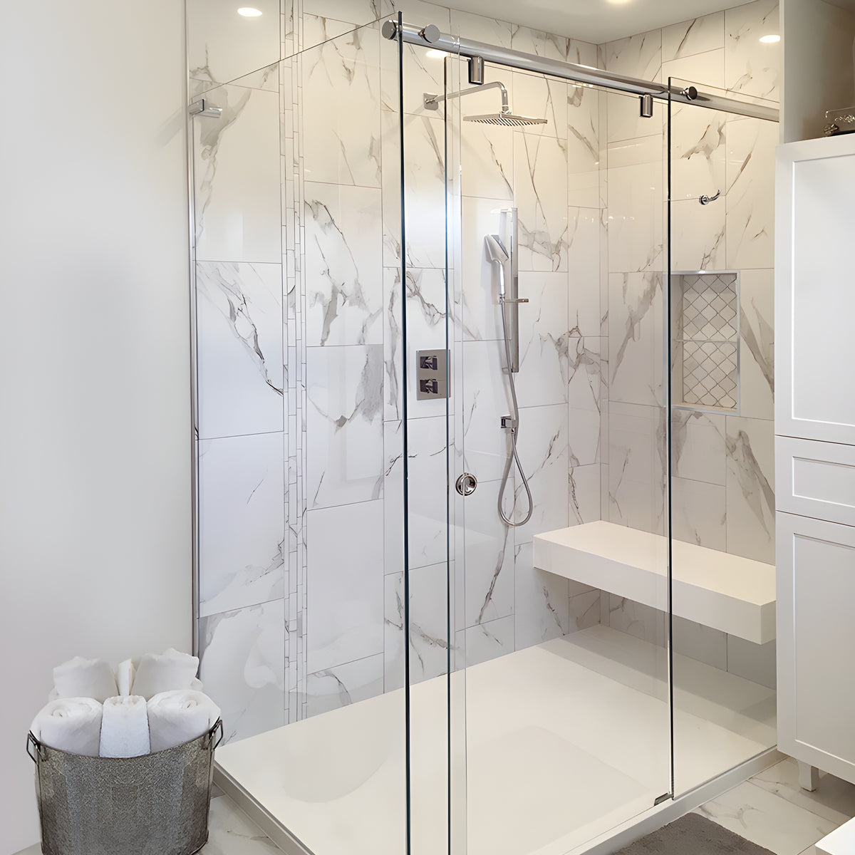CRL Chrome 84" Hydroslide 180 Degree Sliding Shower Door Kit