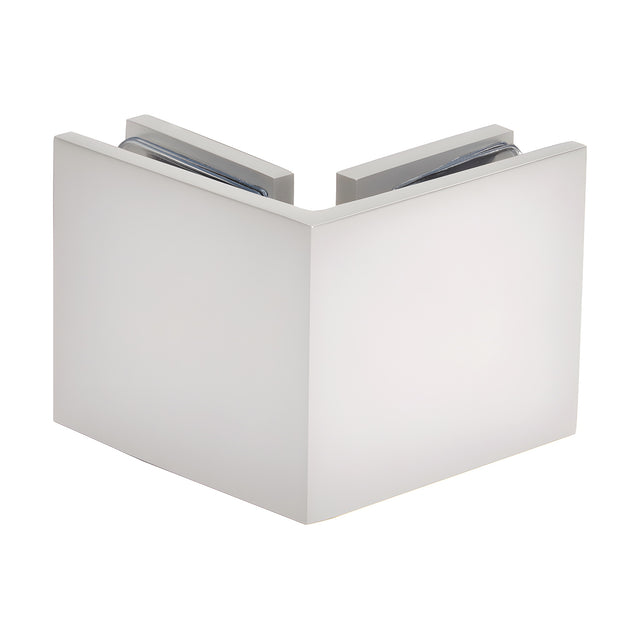 CRL Satin Nickel Square 90 Degree Glass-to-Glass Clamp