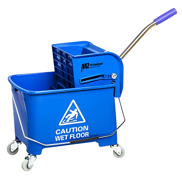 Junior Mop Bucket & Sidepress Wringer, Blue, 21 Quart