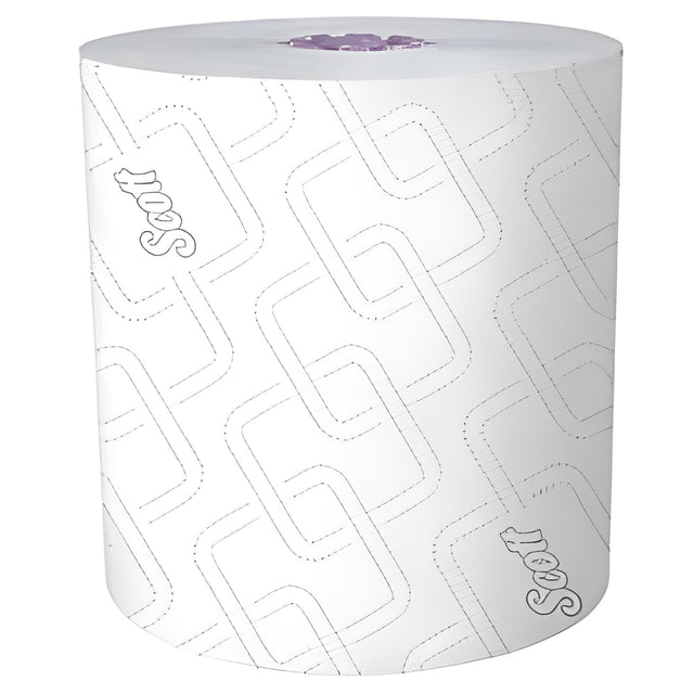 KC 021001 Scott Essential Proprietary System Hard Roll Towels, White, 8" x 950'- 6 Rolls / Case