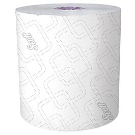 KC 021001 Scott Essential Proprietary System Hard Roll Towels, White, 8" x 950'- 6 Rolls / Case
