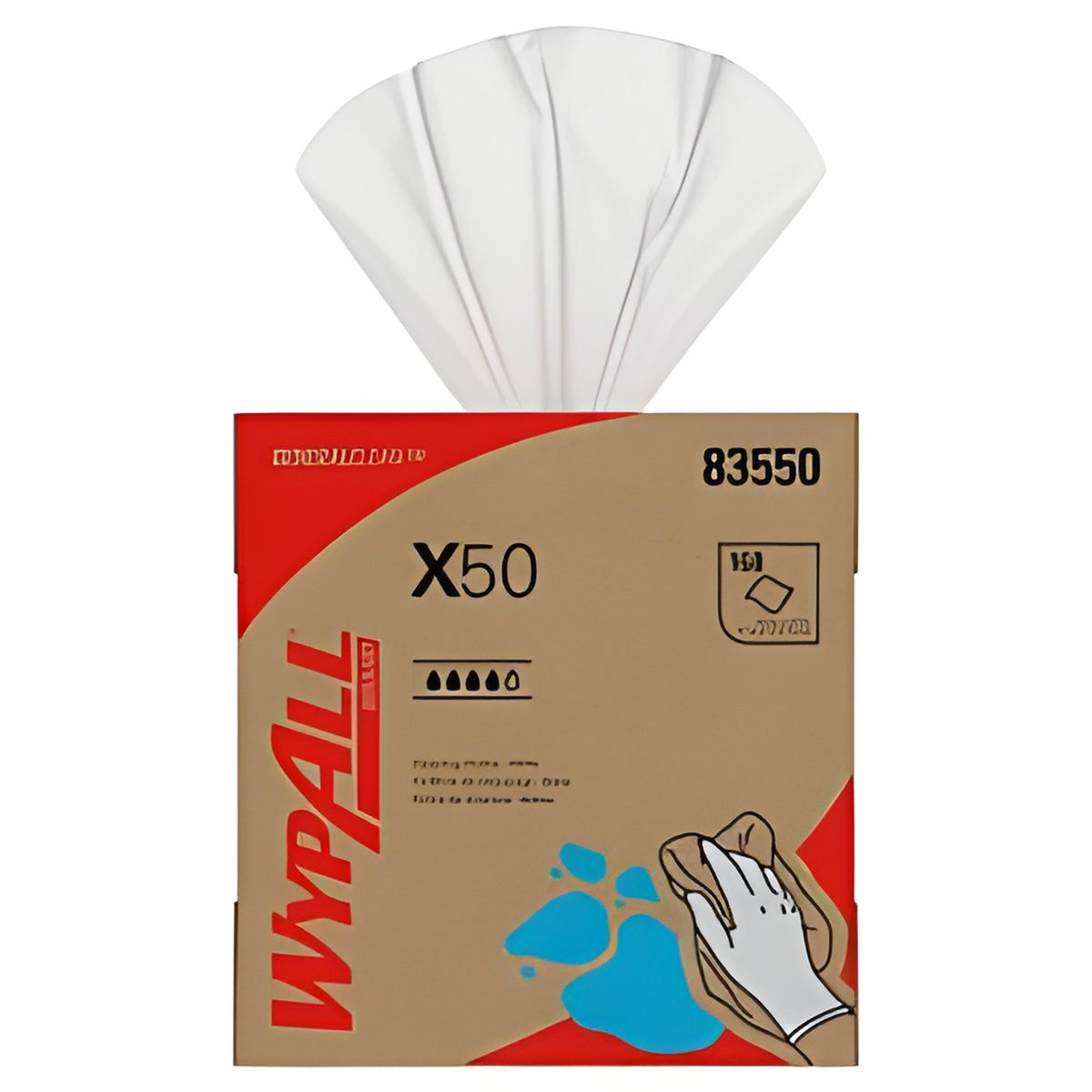 KC 47044 WypAll General Clean L20 Medium Cleaning Cloths, White, 88 Sheets / Box- 10 Boxes / Case