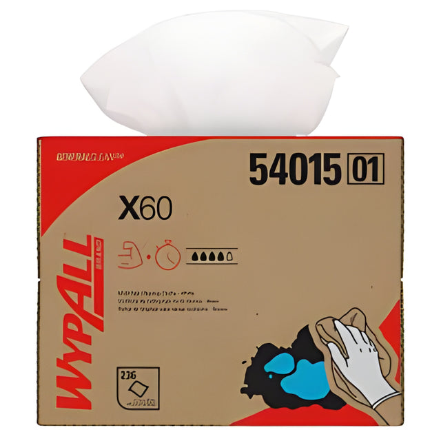 KC 54015 WypAll GeneralClean X60 Multi-Task Cleaning Cloths, Blue – 236 Sheets/Box