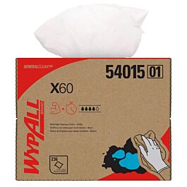 KC 54015 WypAll GeneralClean X60 Multi-Task Cleaning Cloths, Blue- 236 Sheets / Box