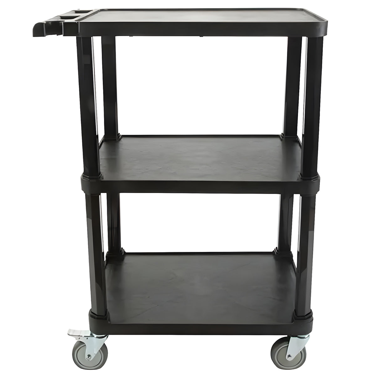 KLETON Utility Cart with Flat Shelf, 3 Tiers, 18-1/8" x 37-3/8" x 27-3/4", 330 lbs. Capacity - 1 EA