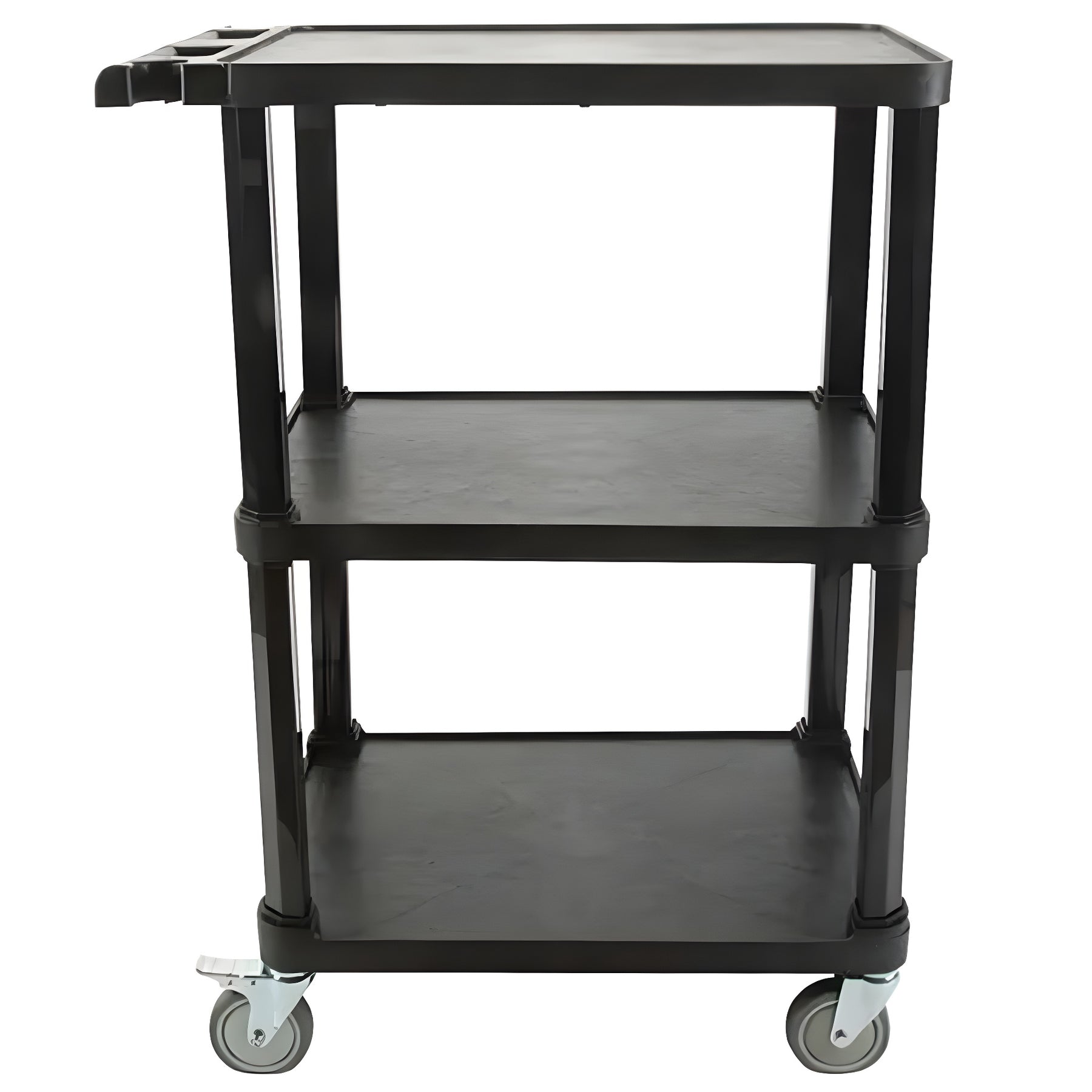 KLETON Utility Cart with Flat Shelf, 3 Tiers, 18-1/8" x 37-3/8" x 27-3/4", 330 lbs. Capacity - 1 EA