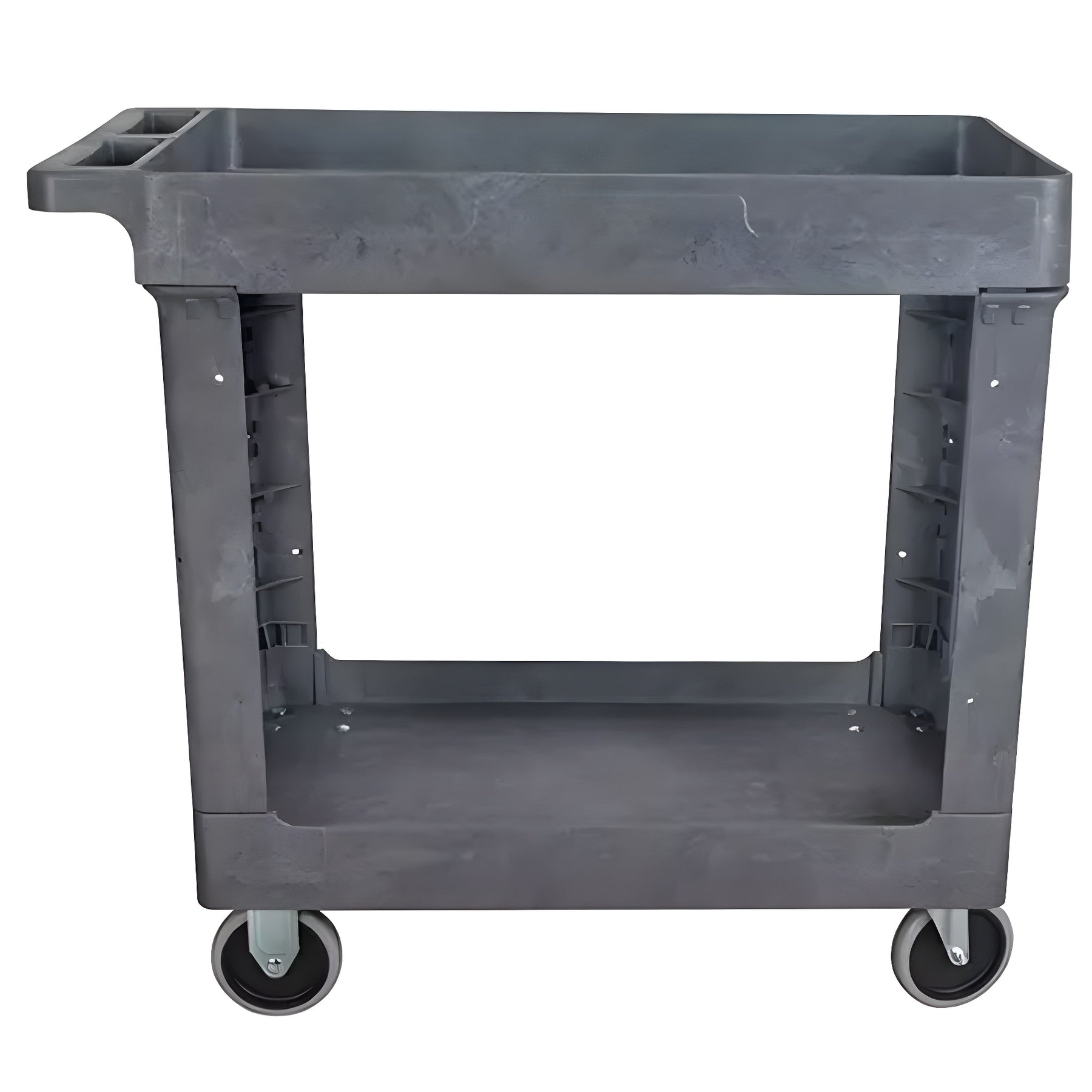 KLETON Utility Service Cart, 2 Tiers, 16-1/2" x 32-1/2" x 34-1/2", 550 lbs. Capacity - 1 EA