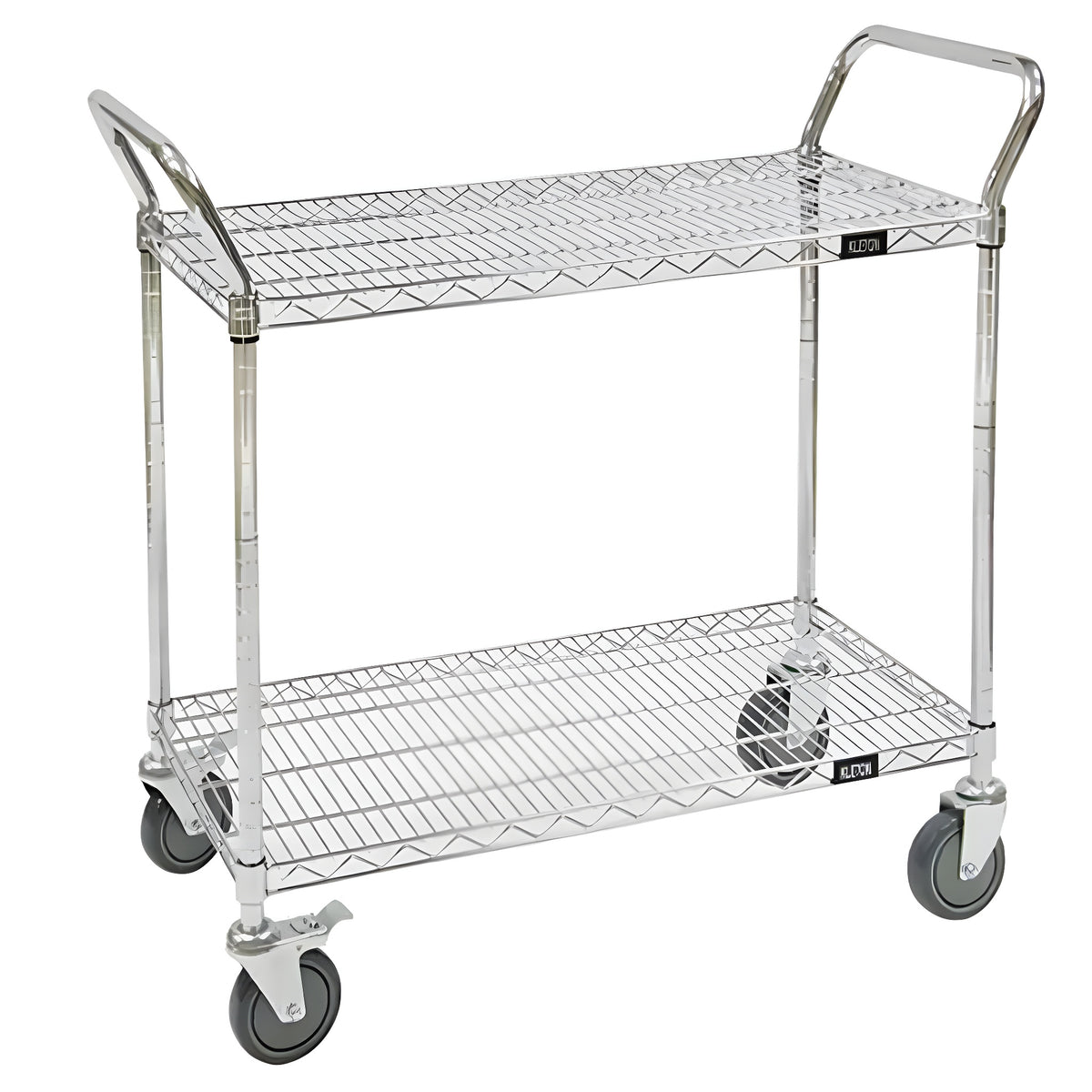 KLETON Wire Mesh Utility Cart, Chrome Plated, 36" x 39" x 24", 800 lbs. Capacity - 1 EA