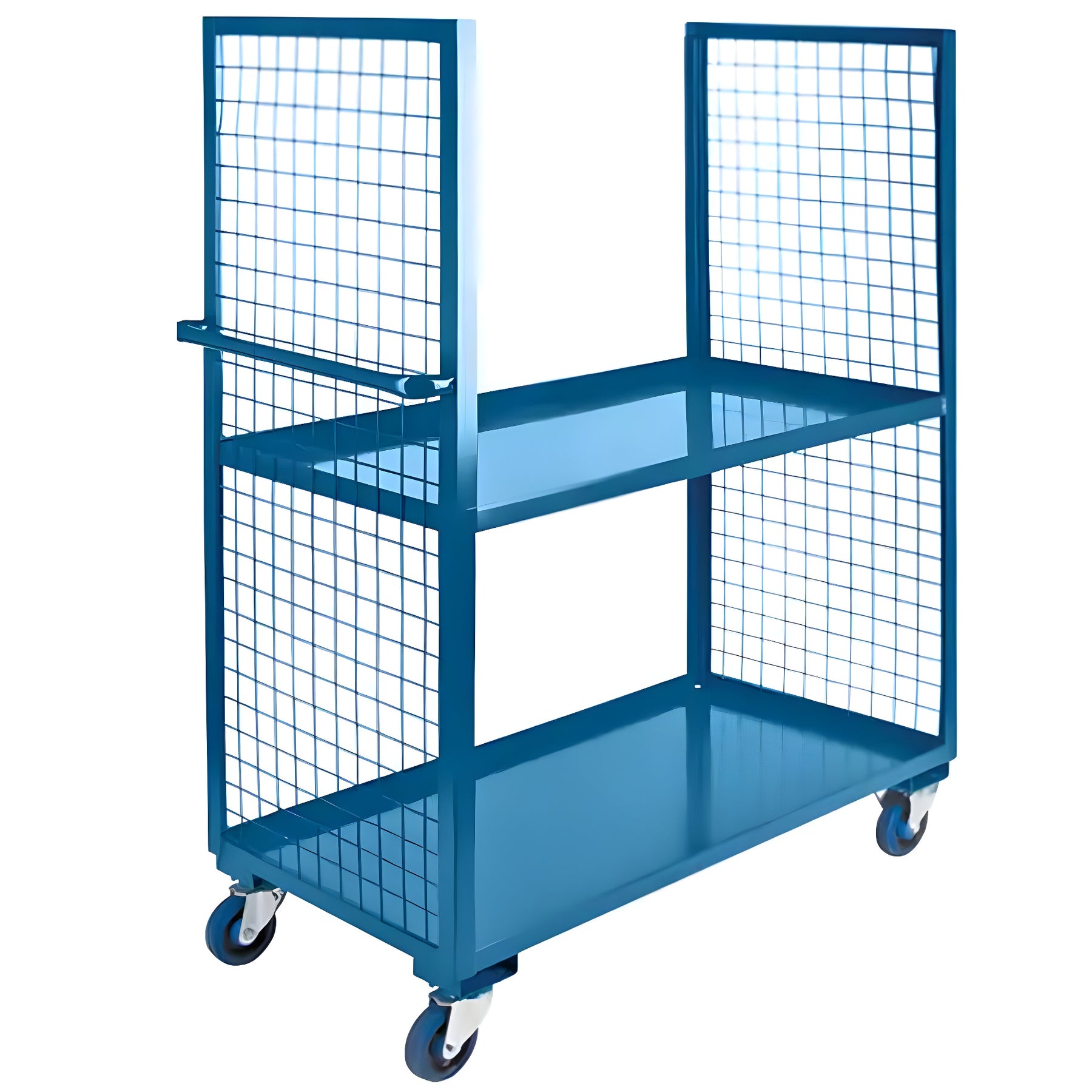 KLETON Wire Mesh Utility Cart, Steel, 24" x 63" x 51", 1200 lbs. Capacity