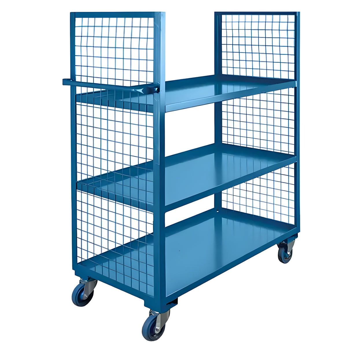 KLETON Wire Mesh Utility Cart, Steel, 24" x 63" x 39", 1200 lbs. Capacity - 1 EA