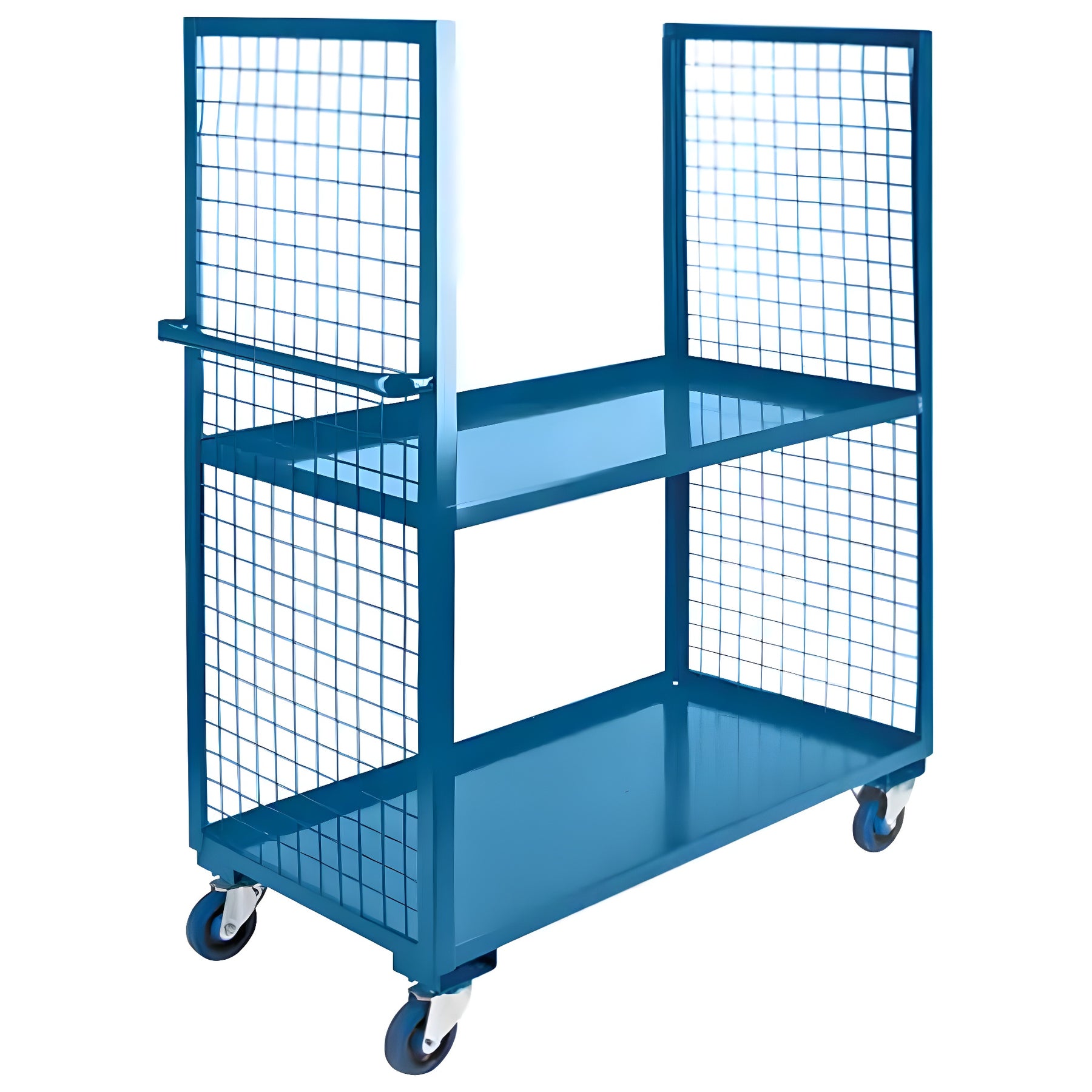 KLETON Wire Mesh Utility Cart, Steel, 24" x 63" x 39", 1200 lbs. Capacity - 1 EA